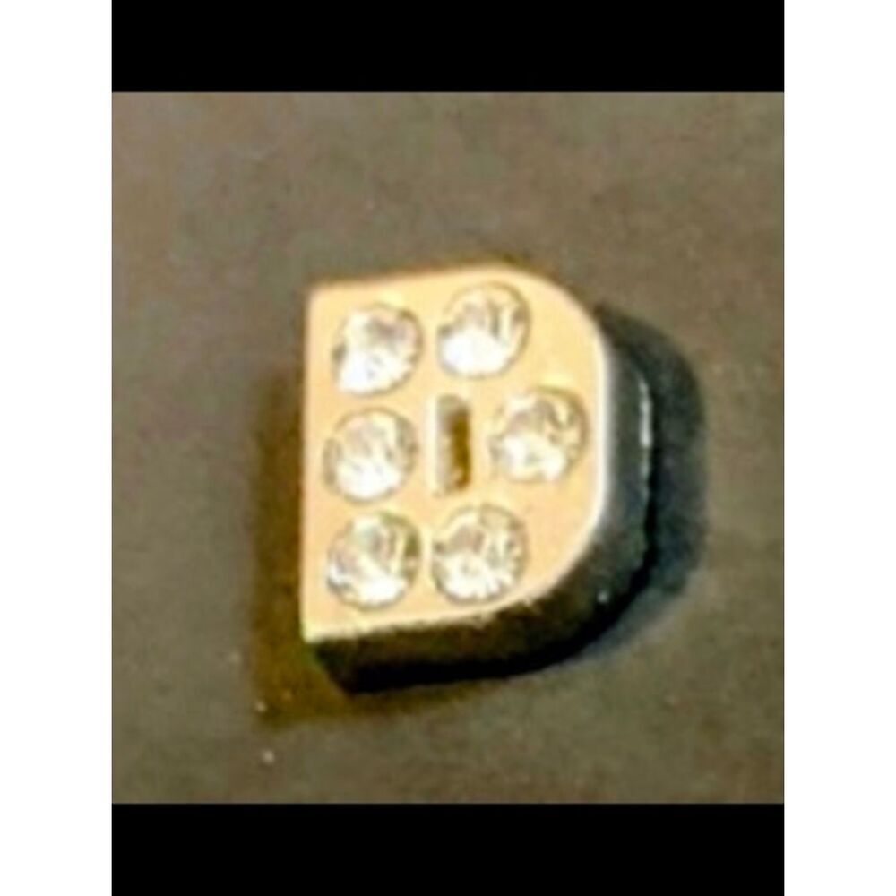 Initial D Crystal Accent Charm For Floating Lockets